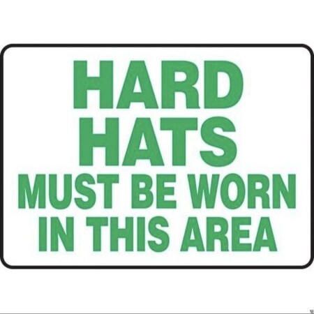 Accuform SAFETY SIGN HARD HATS MUST BE WORN MPPE519XL MPPE519XL